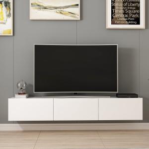 LASER závěsný TV stolek, bílá