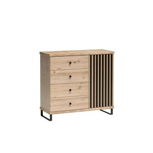 CAROLYN 5 komoda na nožičkách, dub artisan
