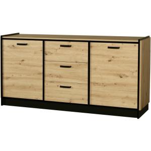 KESSY 810 kombinovaná komoda, dub Artisan/černá