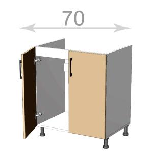 kuchynska dolna drezova skrinka sirka 70 cm 2 dvierka