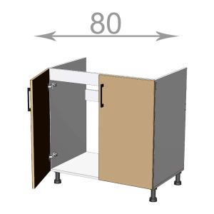 kuchyňská dolní dřezová skříňka šířka 80 cm 2 dvířka