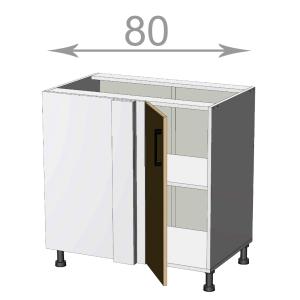 kuchyňská dolní rohová skříňka šířka 80 cm 1 dvířka dvířka 30 cm