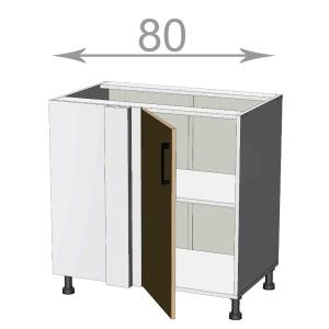 kuchyňská dolní rohová skříňka šířka 80 cm 1 dvířka dvířka 40 cm