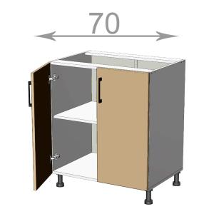 kuchyňská dolní skříňka šířka 70 cm 2 dvířka