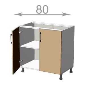 kuchyňská dolní skříňka šířka 80 cm 2 dvířka