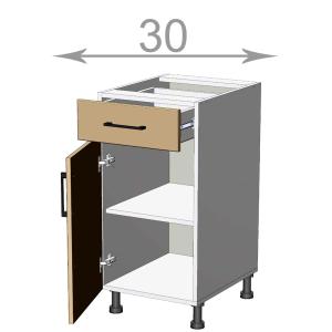 kuchyňská dolní skříňka se suplikem šířka 40 cm 1 suplik 1 dvířka