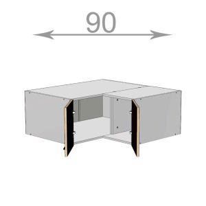Capri MC909036, kuchyňská rohová nádstavba š.90, korpus dub Sonoma, dvířka grafit
