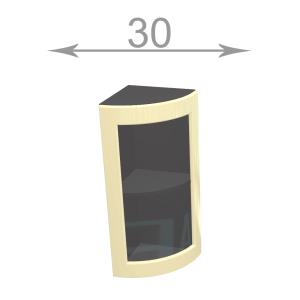 kuchyňská horní rohová vitrina šířka 30 cm 1 dvířka oblázky