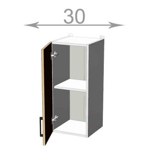 kuchyňská horní skříňka šířka 30 cm 1 dvířka