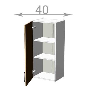 kuchyňská horní vysoká skříňka šířka 40 cm 1 dvířka