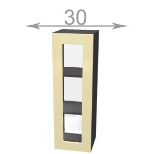kuchyňská horní vysoká vitrina šířka 30 cm 1 dvířka