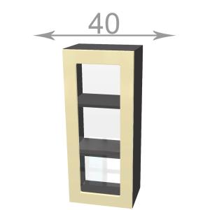 kuchyňská horní vysoká vitrina šířka 40 cm 1 dvířka