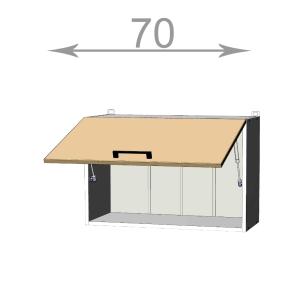 kuchyňská horní vysoká vyklopná skříňka šířka 70 cm 1 dvířka