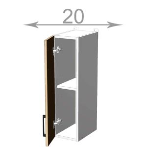 kuchyňský horní regal šířka 20 cm 1 dvířka