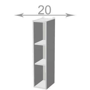 horní vysoký regál š.20, v.92, Modena W2092, bílá