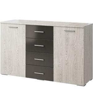 LILIAN NEW kombinovaná komoda, antracit/light artwood