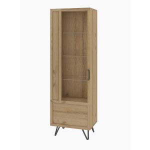 Vitrína z masivu BIMBO 10 s LED, dub dziki/ artisan olej