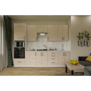 HORIZON 1 moderní kuchyně 280 cm, satin/light rockford hickory