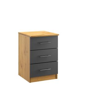 KANTOR KIT skříňka do kanceláře N02, antracit / dub Apalačský