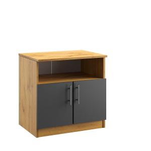 KANTOR KIT skříňka do kanceláře N03-v60, antracit / dub Apalačský