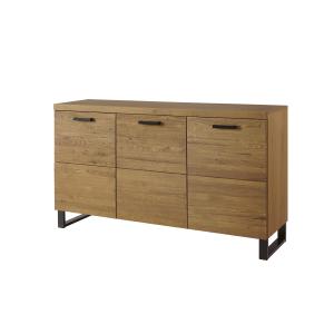MAGNOLIA 45 široká komoda, dub rustikál/černá