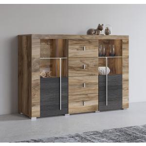 POUND dvoudveřová komoda 2D4S, ořech Satin/touchwood