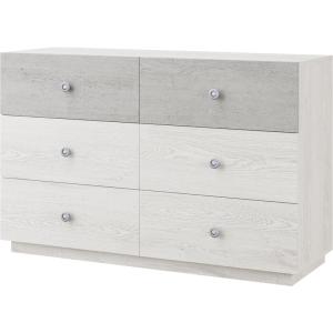 VIVA komoda se zásuvkami 3S+3S, light artwood/industrial
