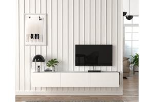 DOMEL TV stolek, bílý s LED