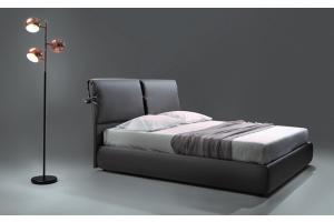 FIONA čalouněná postel 160, šedá