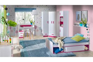 TRAFIC 1 dětský pokoj, bílý/růžový