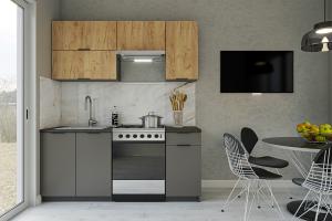 CAPRI stylová kuchyně 180, zlatý dub kraft / grafit