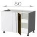 Modena BC80821, kuchyňská rohová skříňka š.80, korpus bílý, dvířka artwood