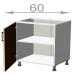 Capri L60821, kuchyňská skříňka š.60, korpus dub Sonoma, dvířka grafit
