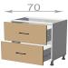 Capri LD11S7082, kuchyňská šuplíková skříňka š.70, korpus dub Sonoma, dvířka grafit