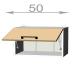 Capri W5036, kuchyňská výklopná skříňka š.50, korpus dub Sonoma, dvířka grafit
