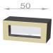 Capri W5036G, kuchyňská výklopná vitrína š.50, korpus grafit, dvířka dub tabaco
