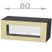 Capri W8036G, kuchyňská výklopná vitrína š.80, korpus dub Sonoma, dvířka grafit